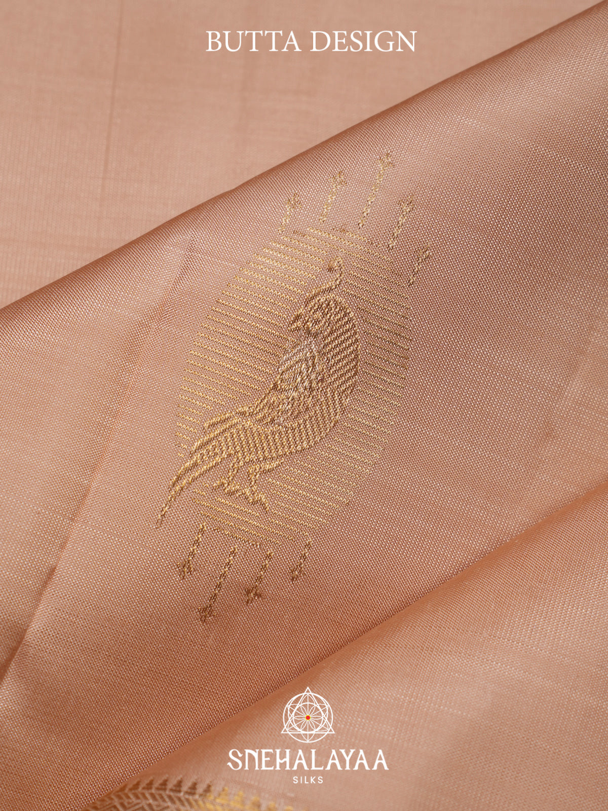 Beige Gold Kanjivaram Silk Saree