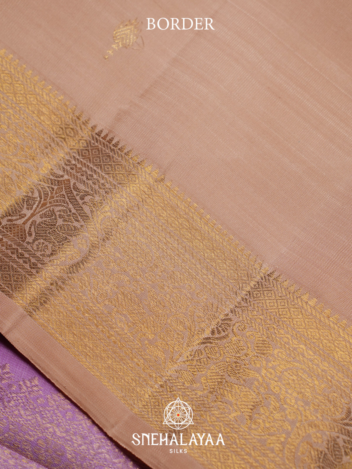 Beige Gold Kanjivaram Silk Saree