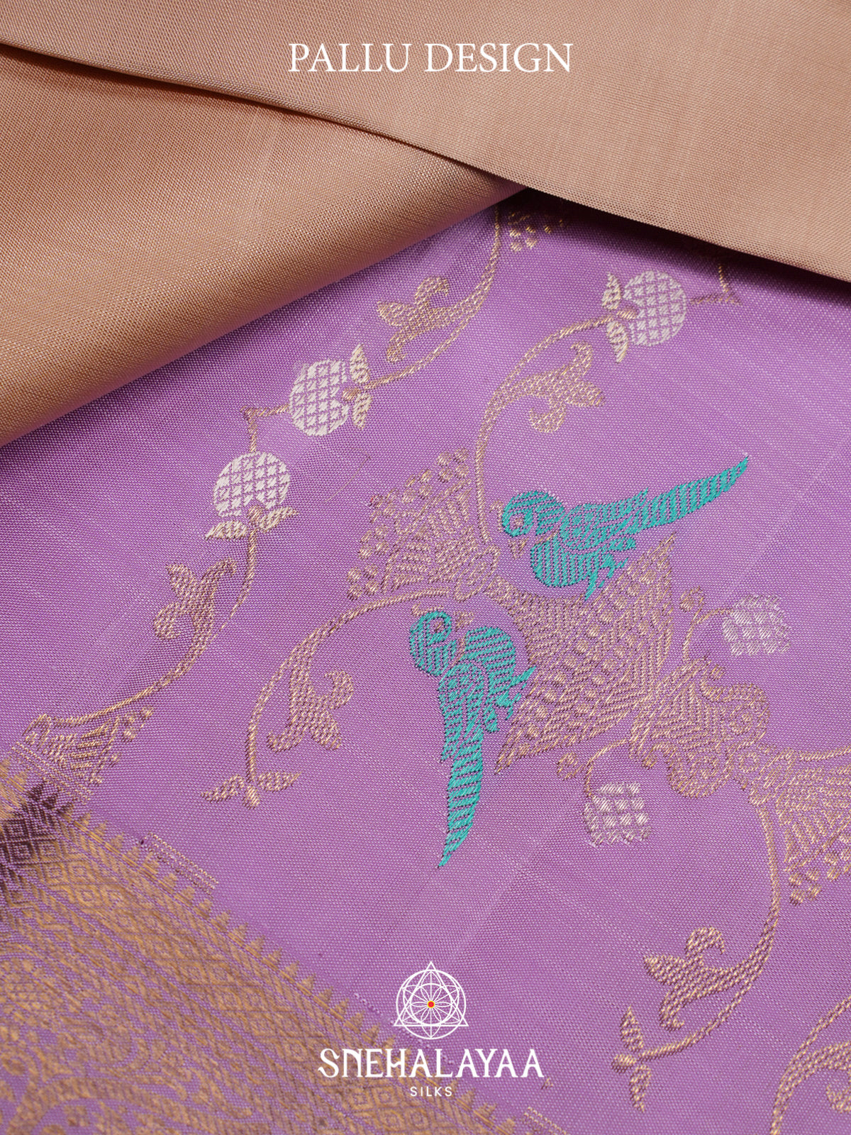 Beige Gold Kanjivaram Silk Saree