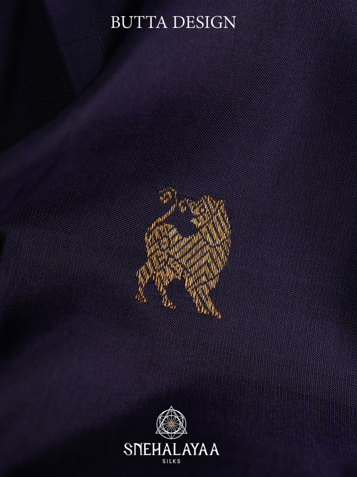 Midnight Blue Kanjivaram Silk Saree