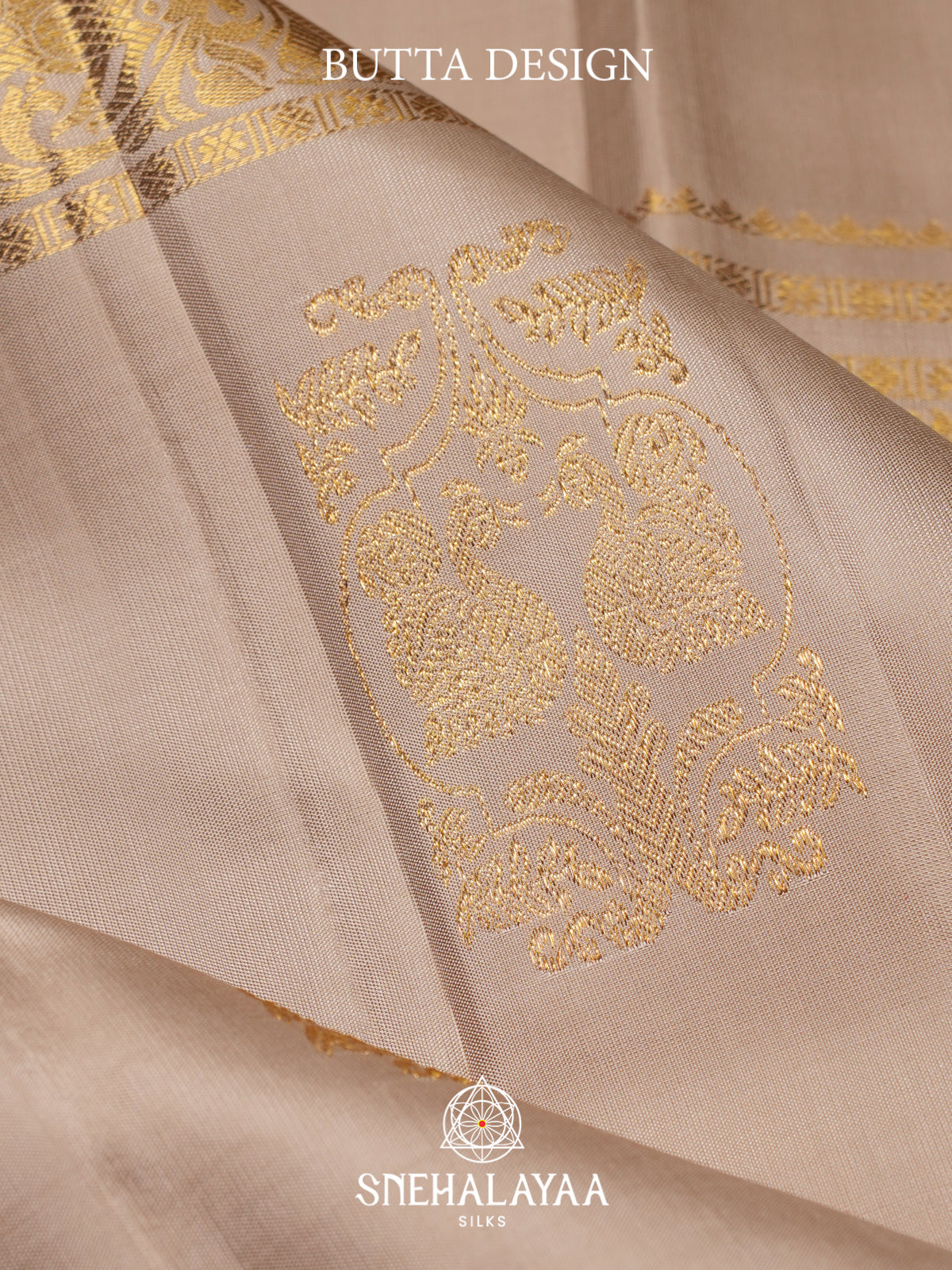Beige Kanjivaram Silk Saree