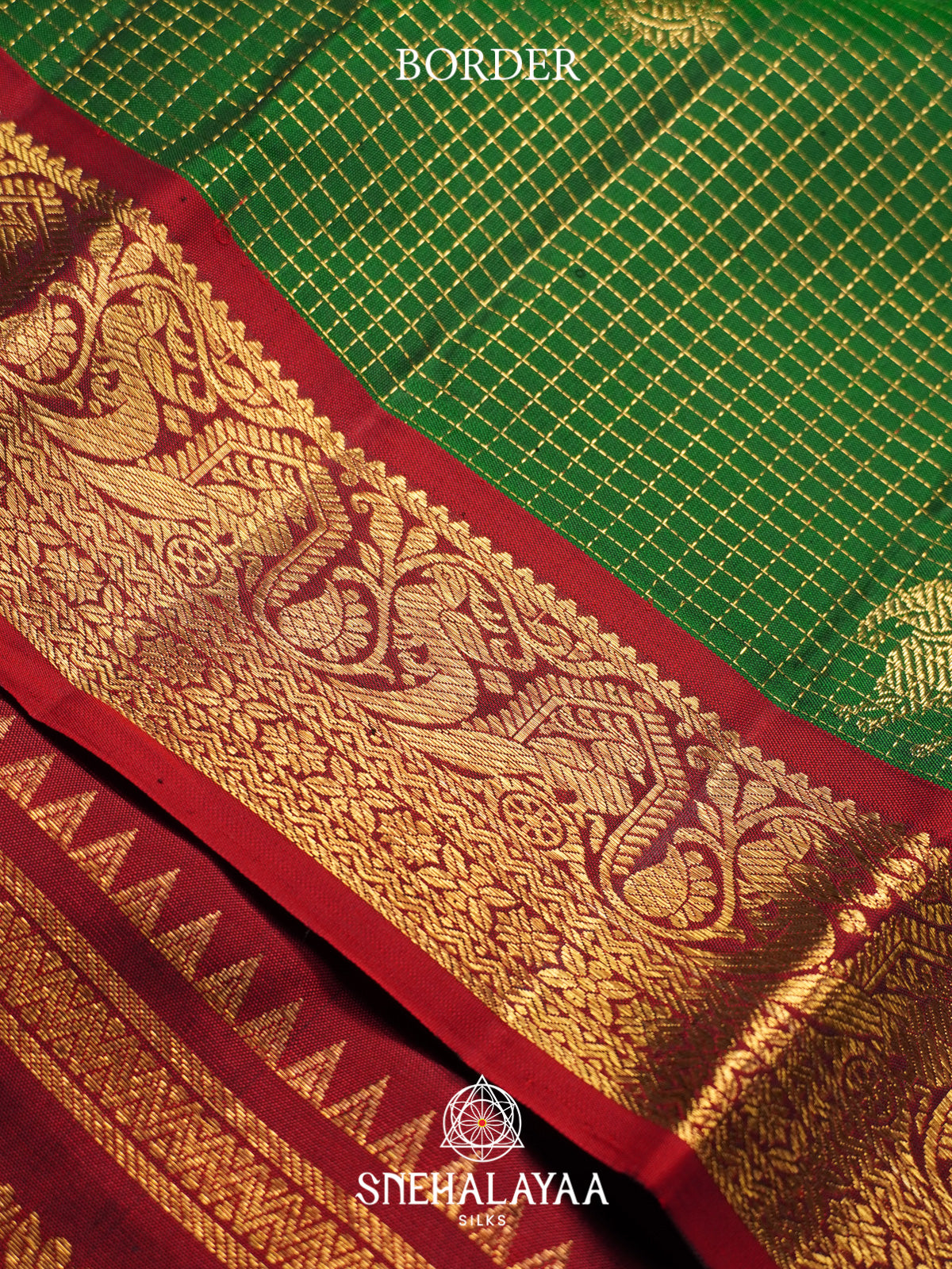 Emerald Green Kanjivaram Silk Saree