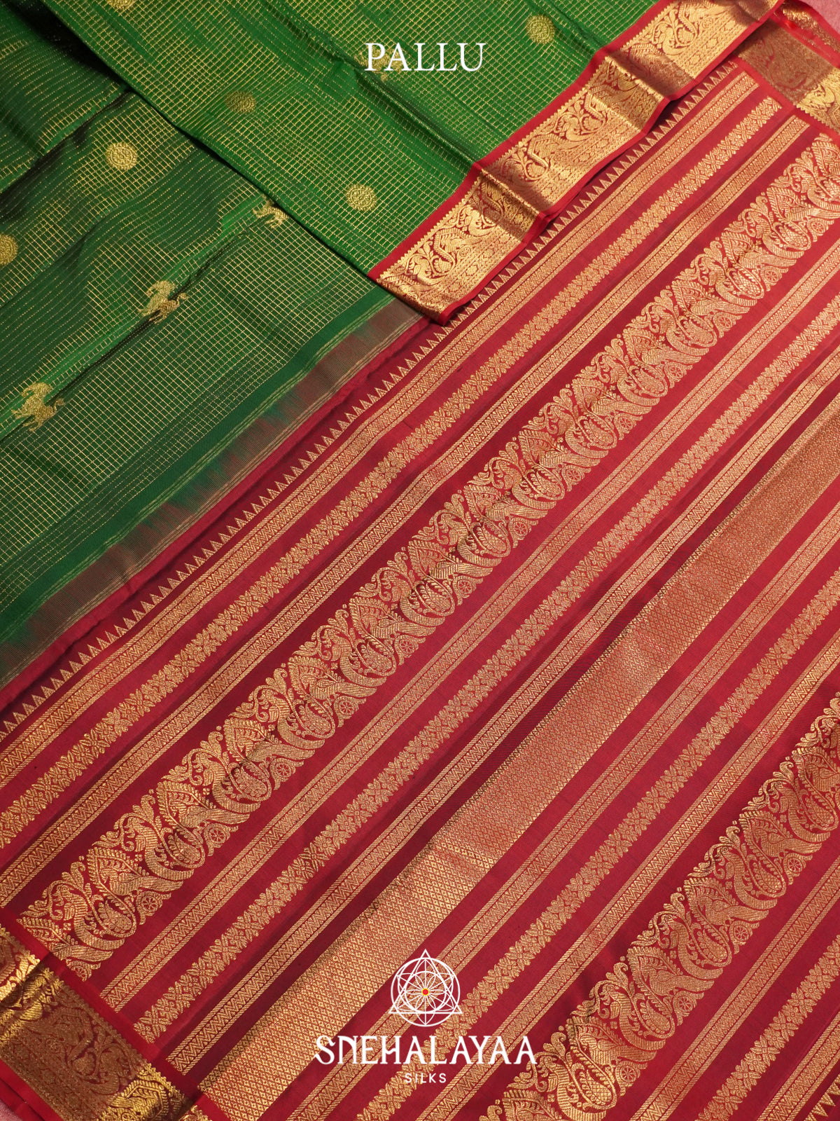 Emerald Green Kanjivaram Silk Saree