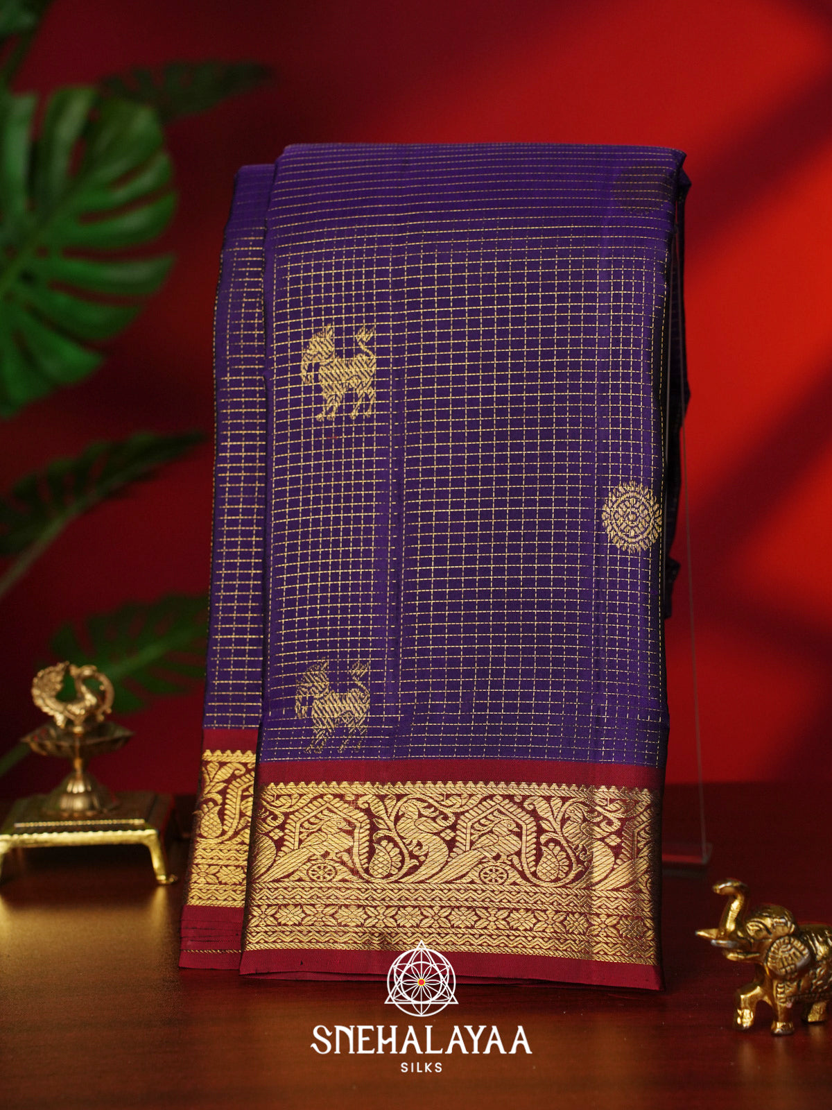 Purple Kanjivaram Silk Saree