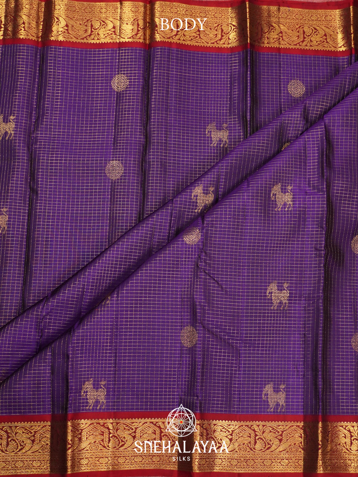 Purple Kanjivaram Silk Saree
