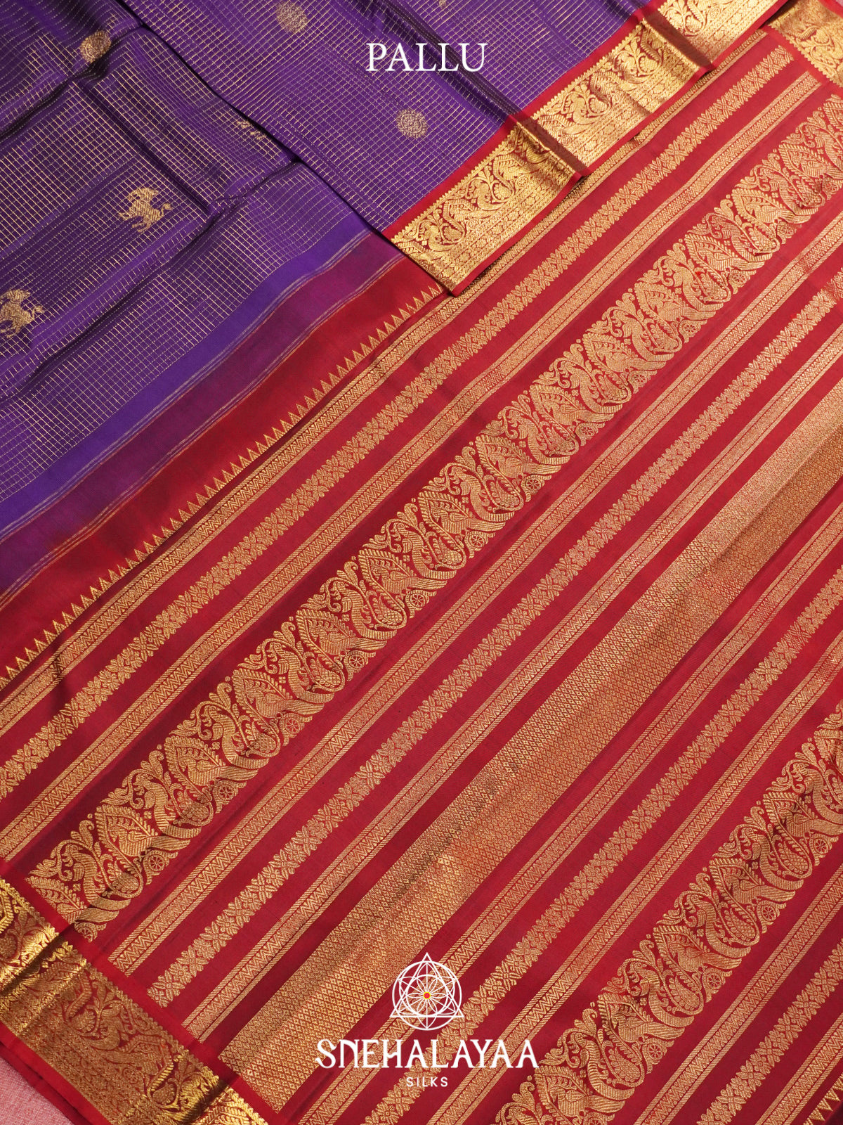 Purple Kanjivaram Silk Saree