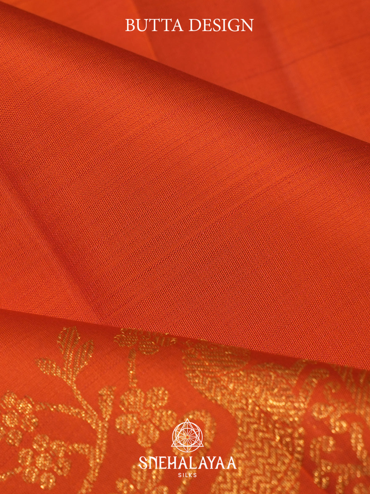 Rust Orange Kanjivaram Silk Saree