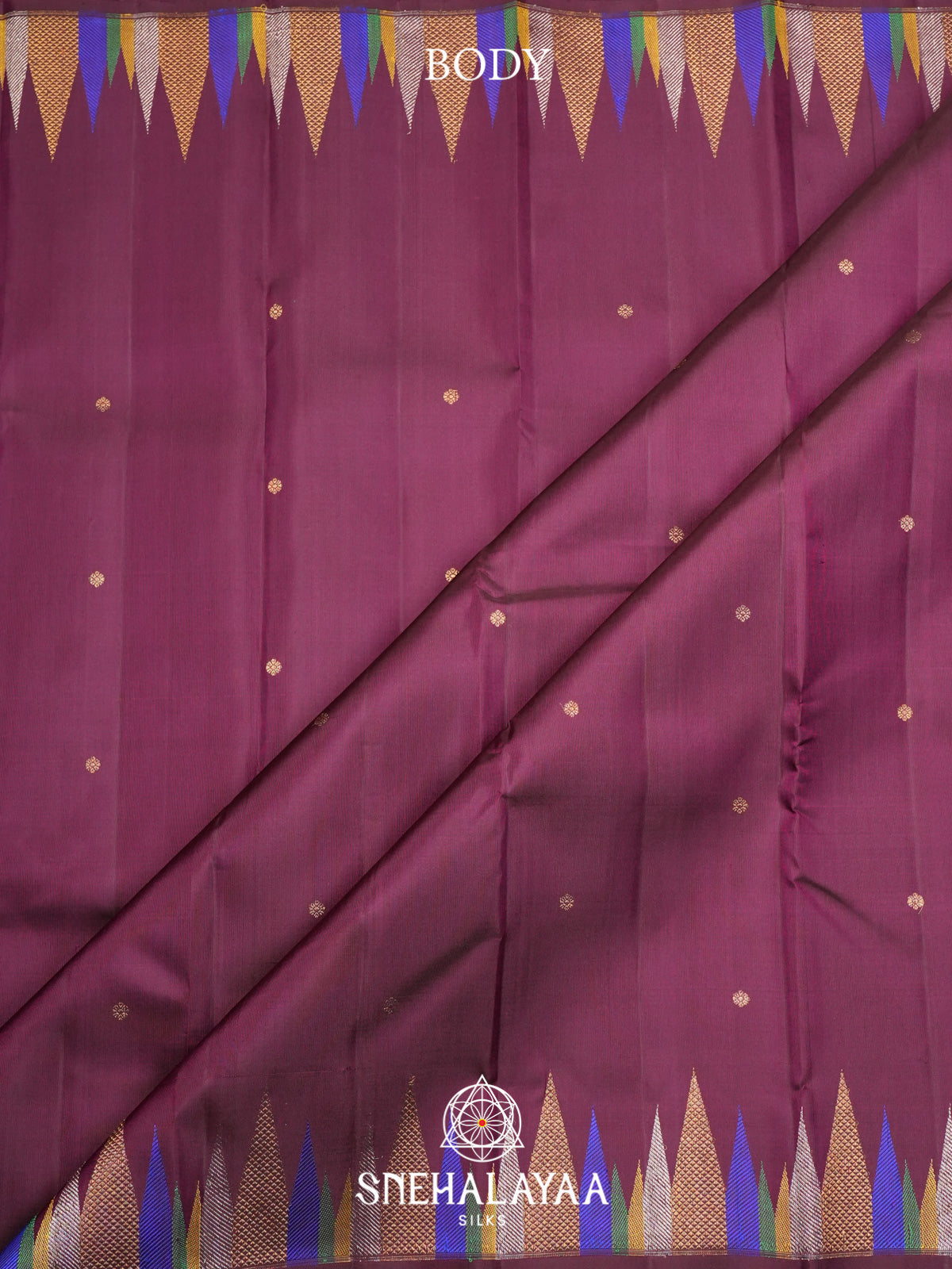 Wine Kanjivaram Silk Saree