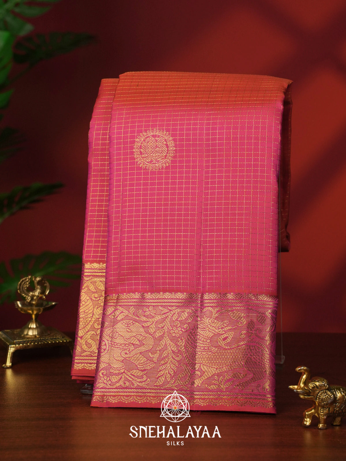 Pink Kanjivaram Silk Saree