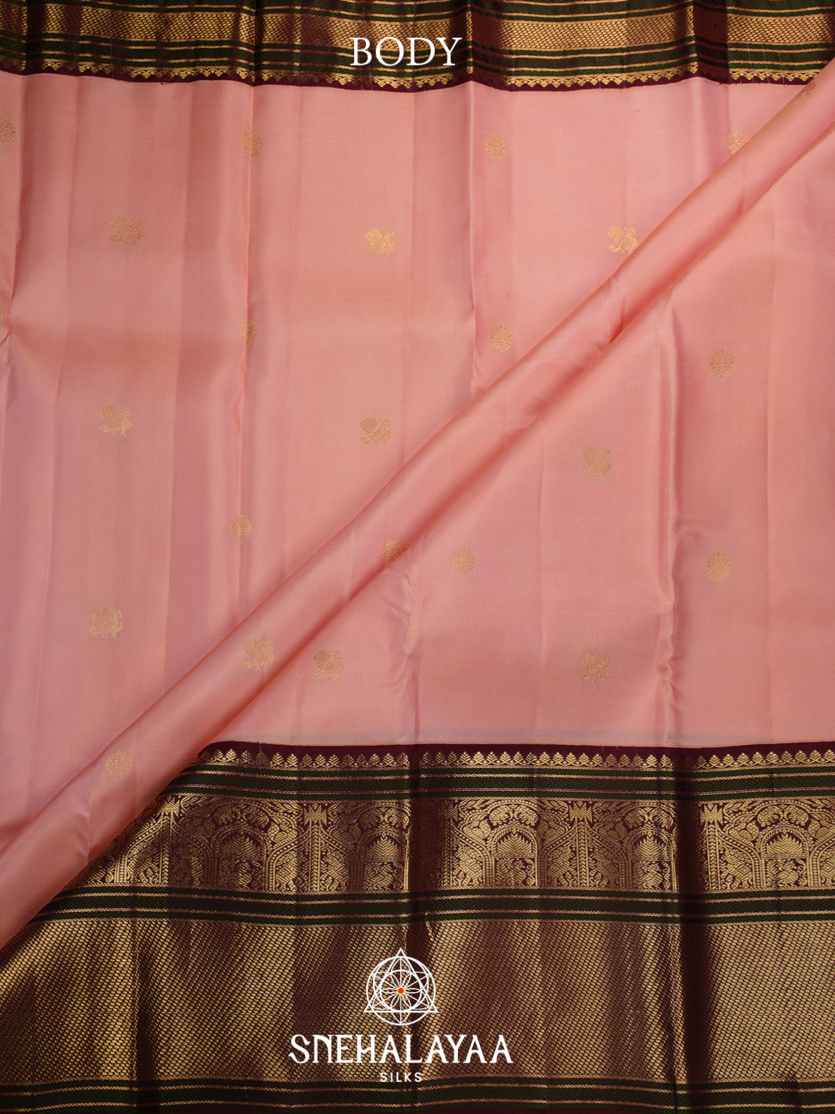Pale Peach Kanjivaram Silk Saree