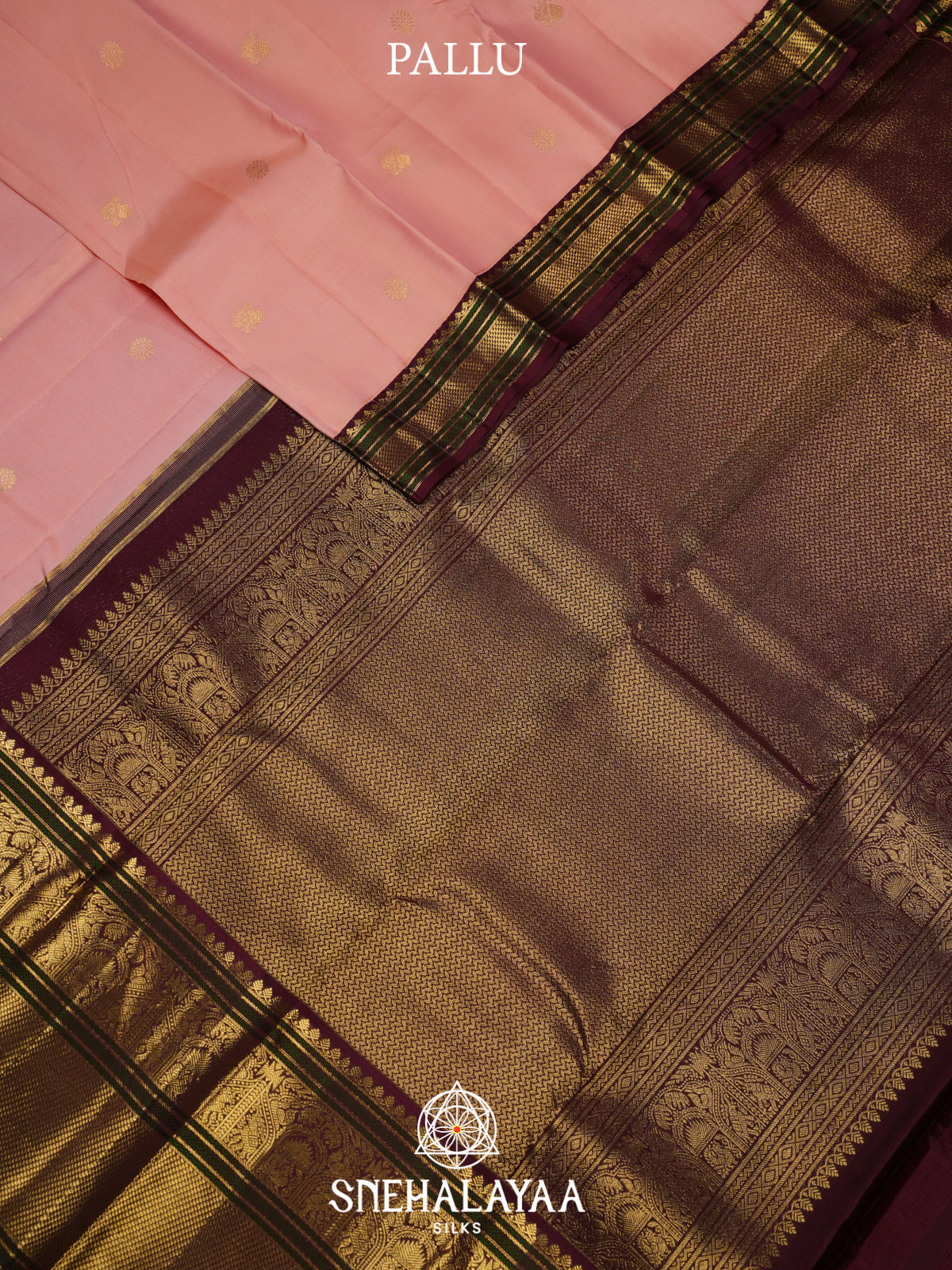 Pale Peach Kanjivaram Silk Saree