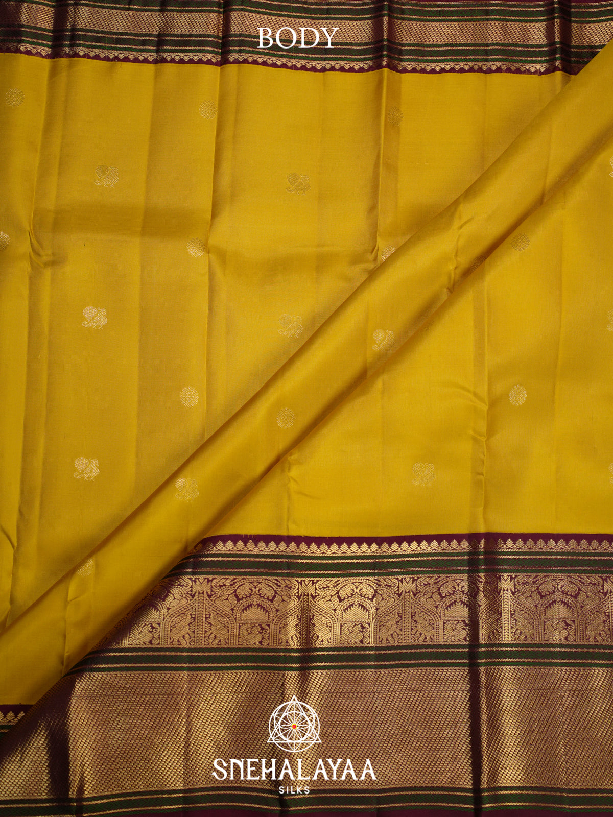 Lemon Yellow Kanjivaram Silk Saree