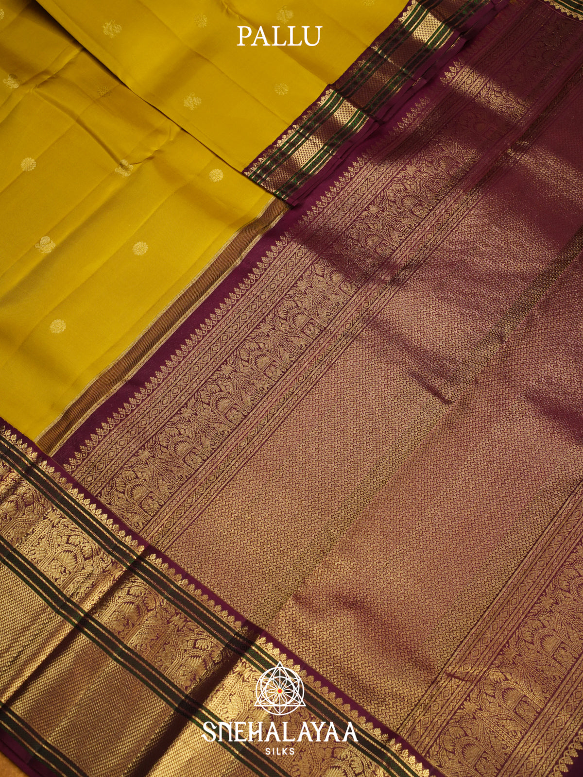 Lemon Yellow Kanjivaram Silk Saree