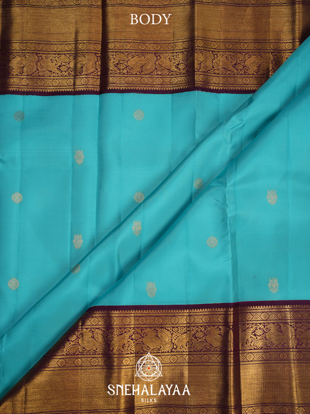 Sky Blue Kanjivaram Silk Saree