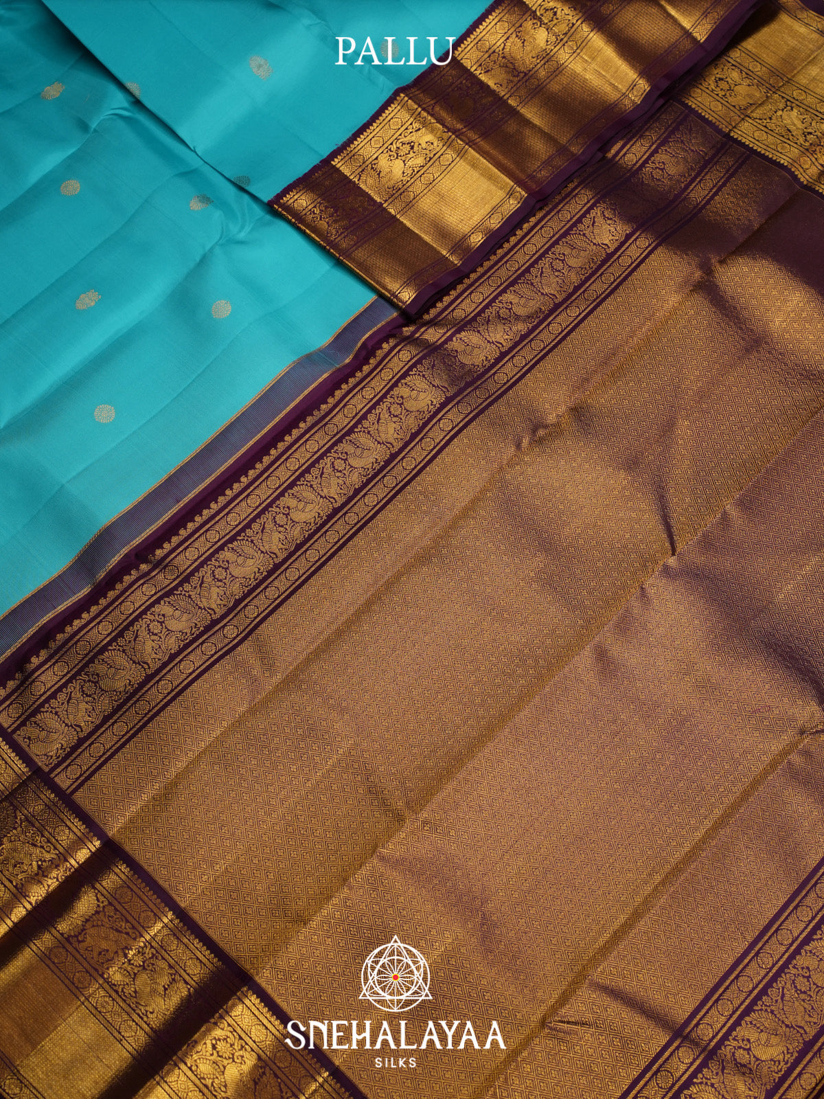Sky Blue Kanjivaram Silk Saree