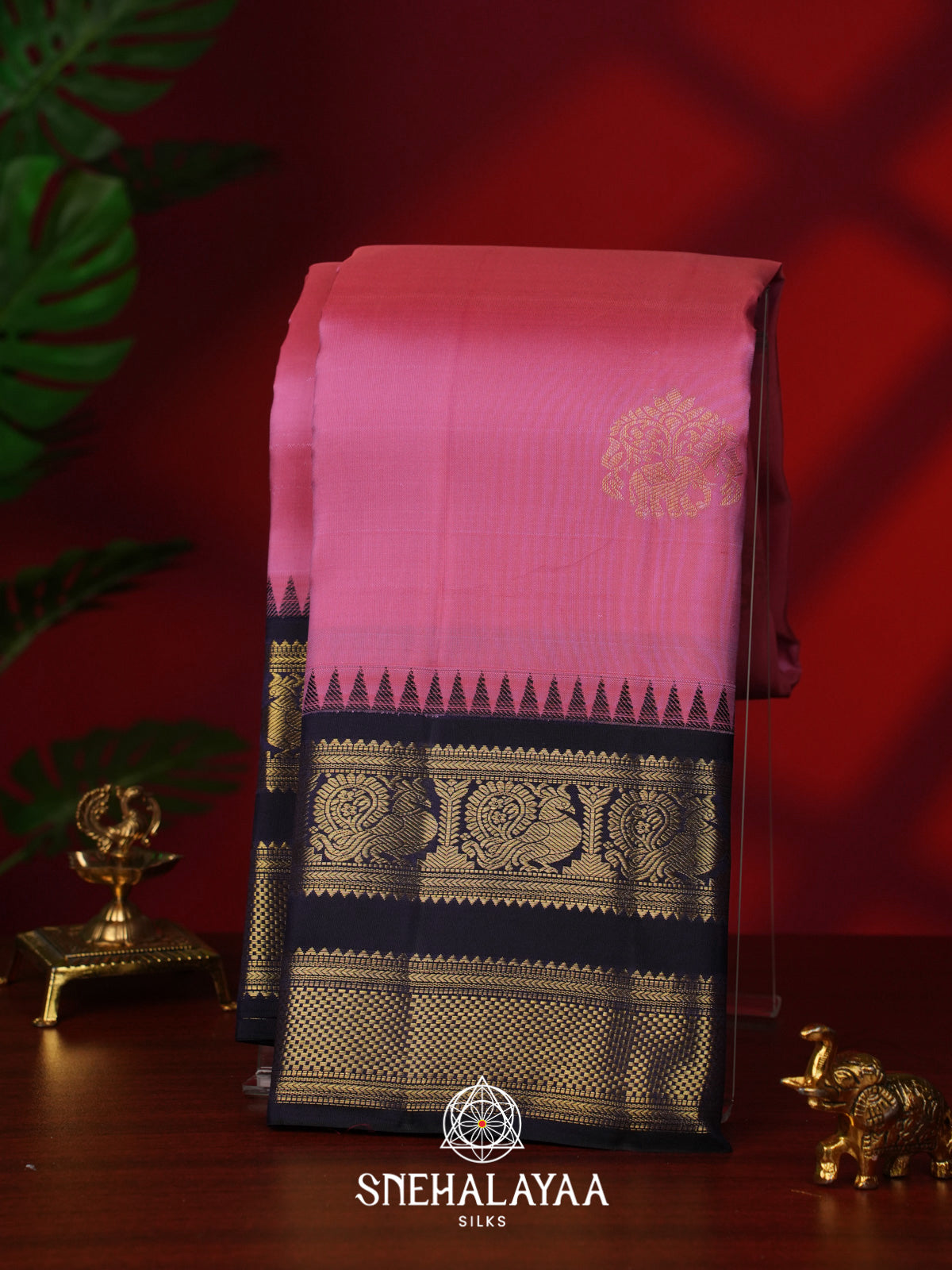 Pink Kanjivaram Silk Saree