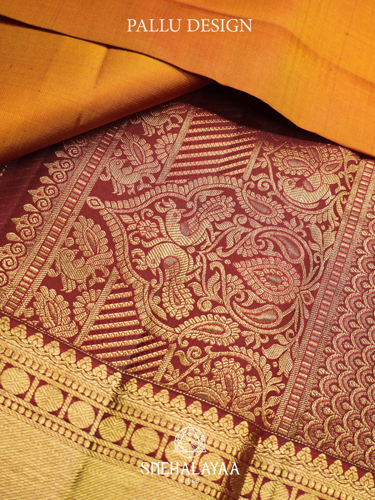 Mustard Yellow Kanjivaram Silk Saree