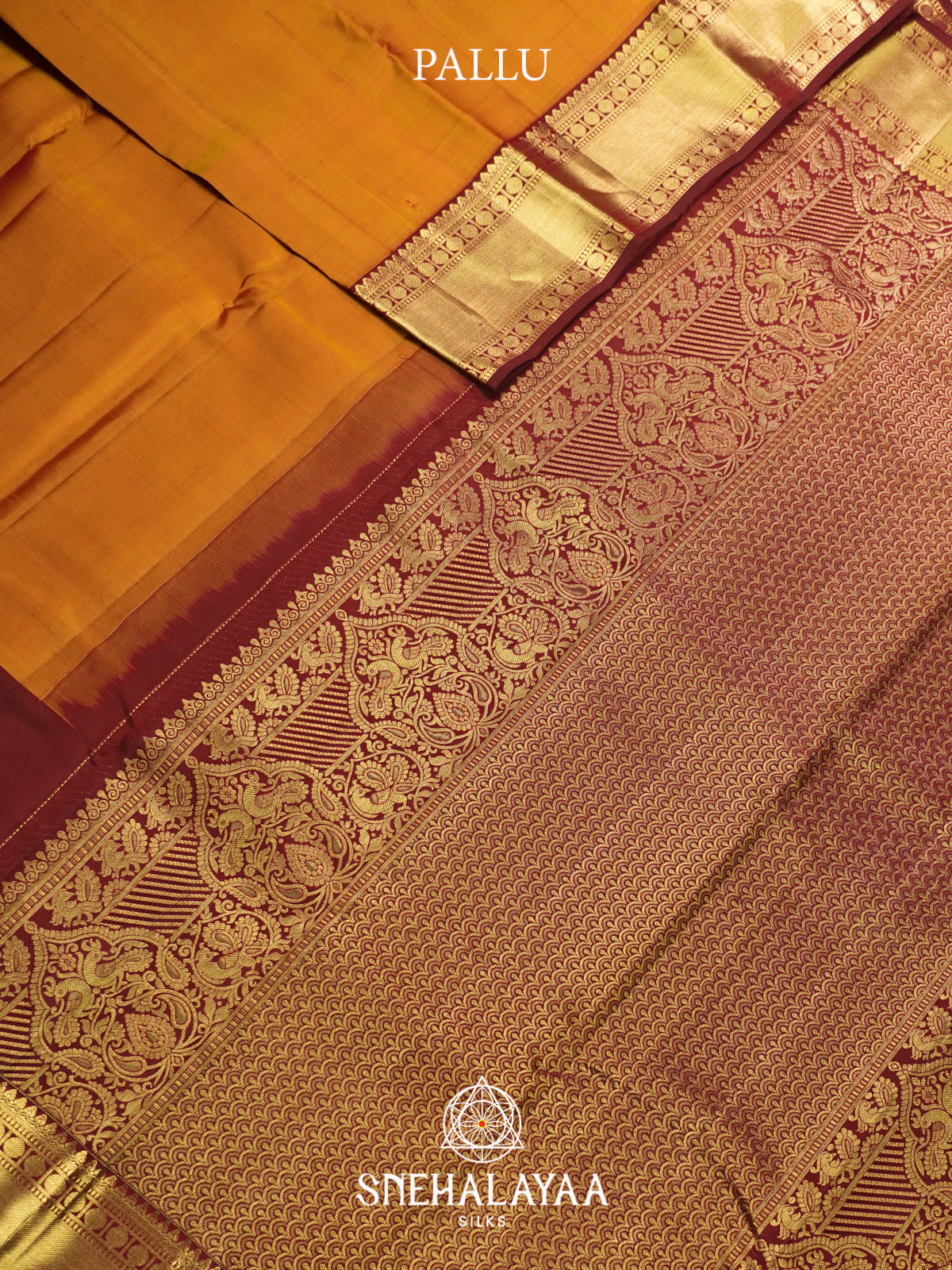 Mustard Yellow Kanjivaram Silk Saree