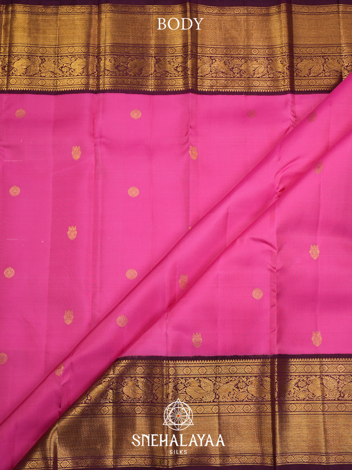 Rani Pink Kanjivaram Silk Saree