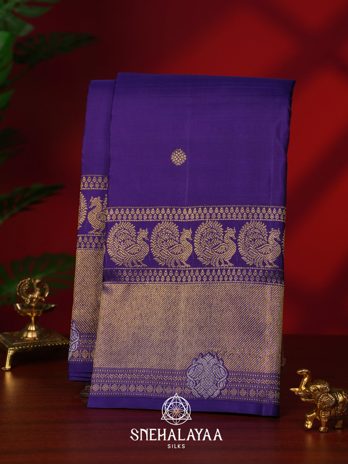 Purple Kanjivaram Silk Saree