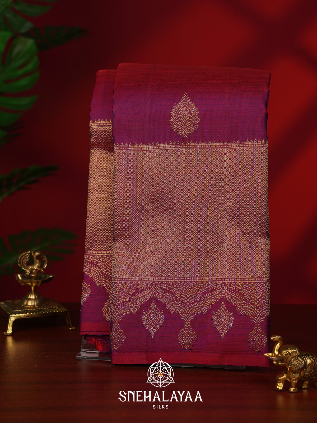 Magenta Kanjivaram Silk Saree