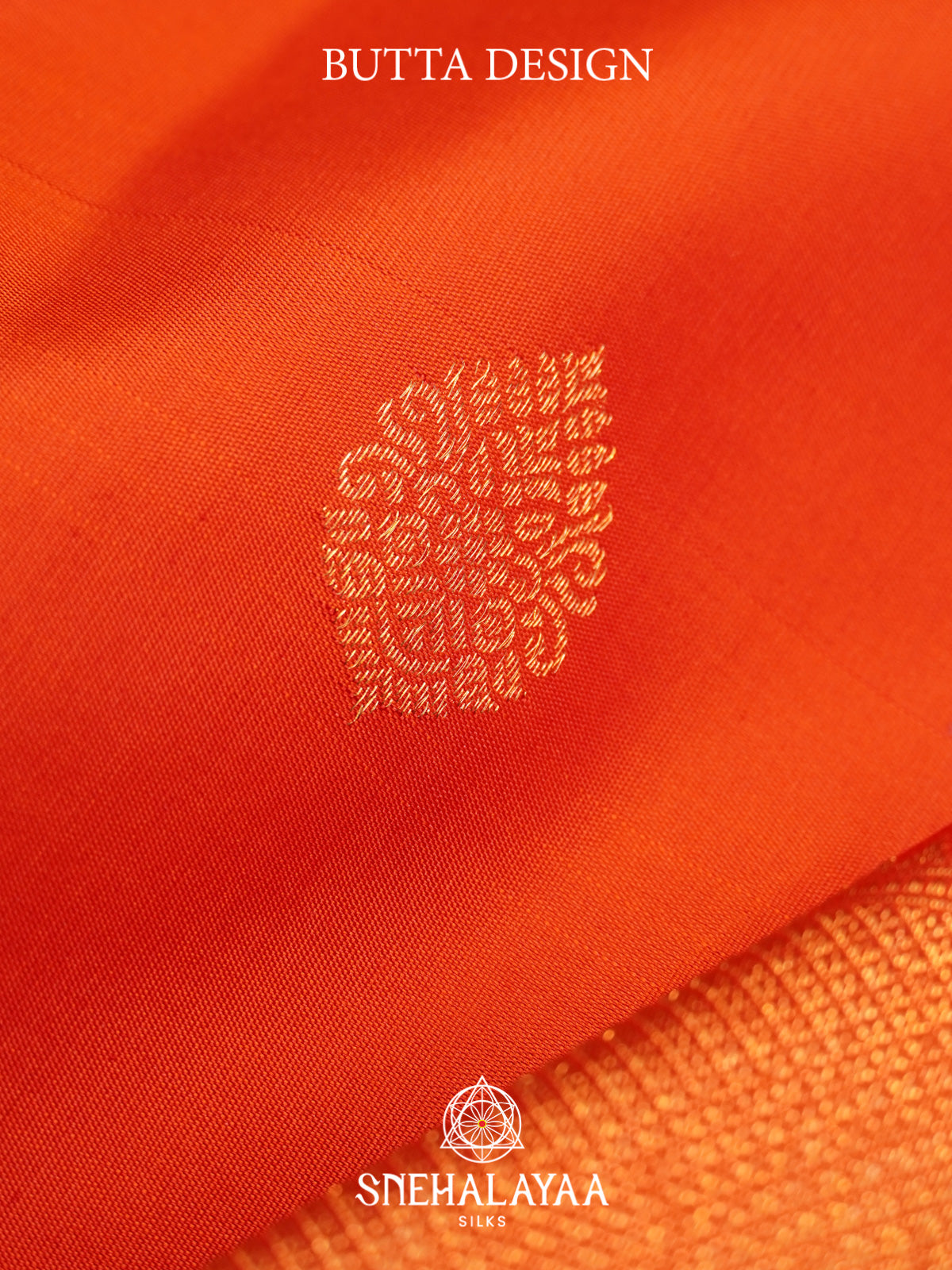 Rust Orange Kanjivaram Silk Saree