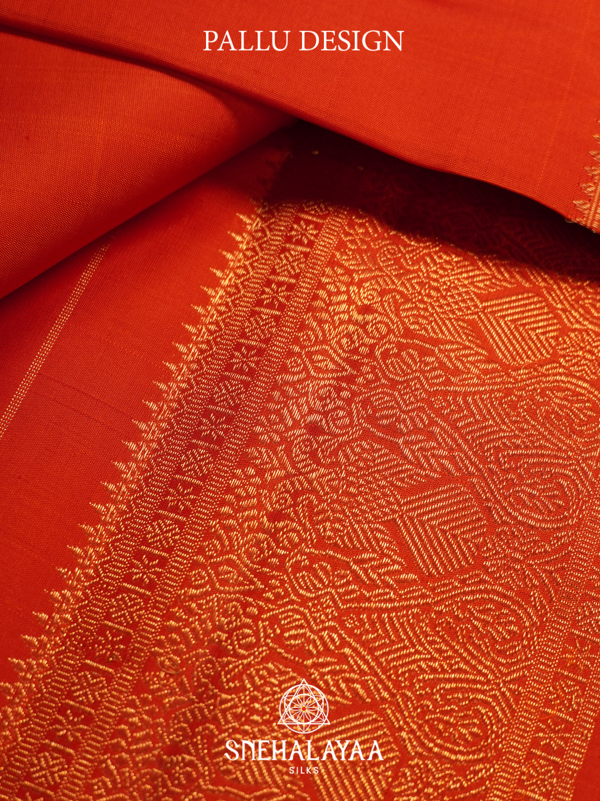 Rust Orange Kanjivaram Silk Saree