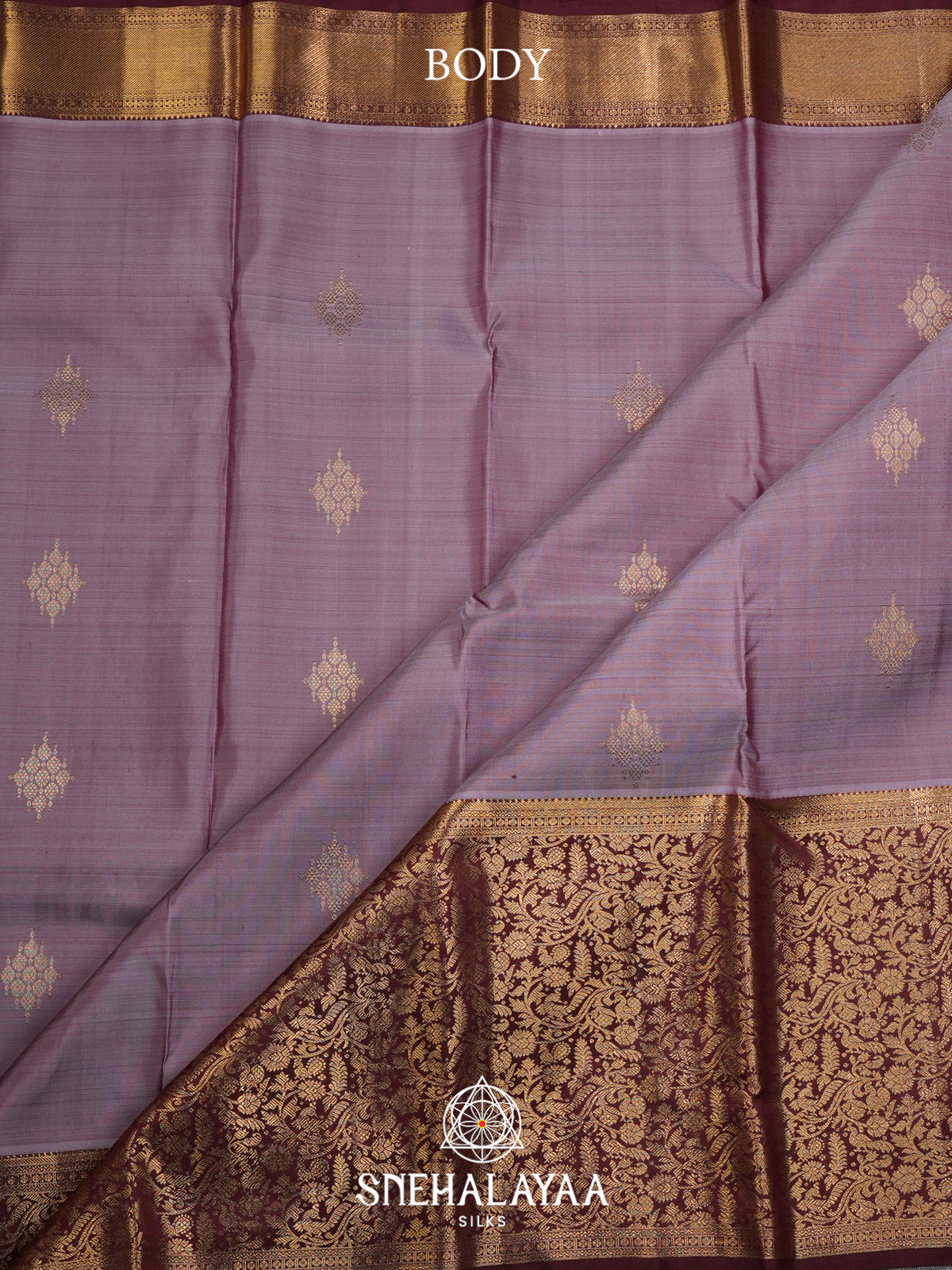Pale Purple Kanjivaram Silk Saree