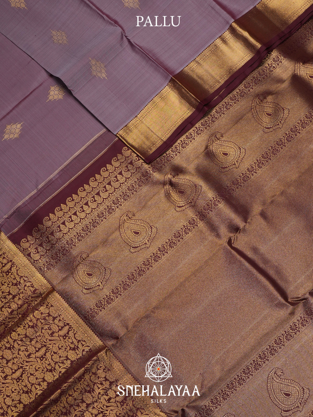 Pale Purple Kanjivaram Silk Saree