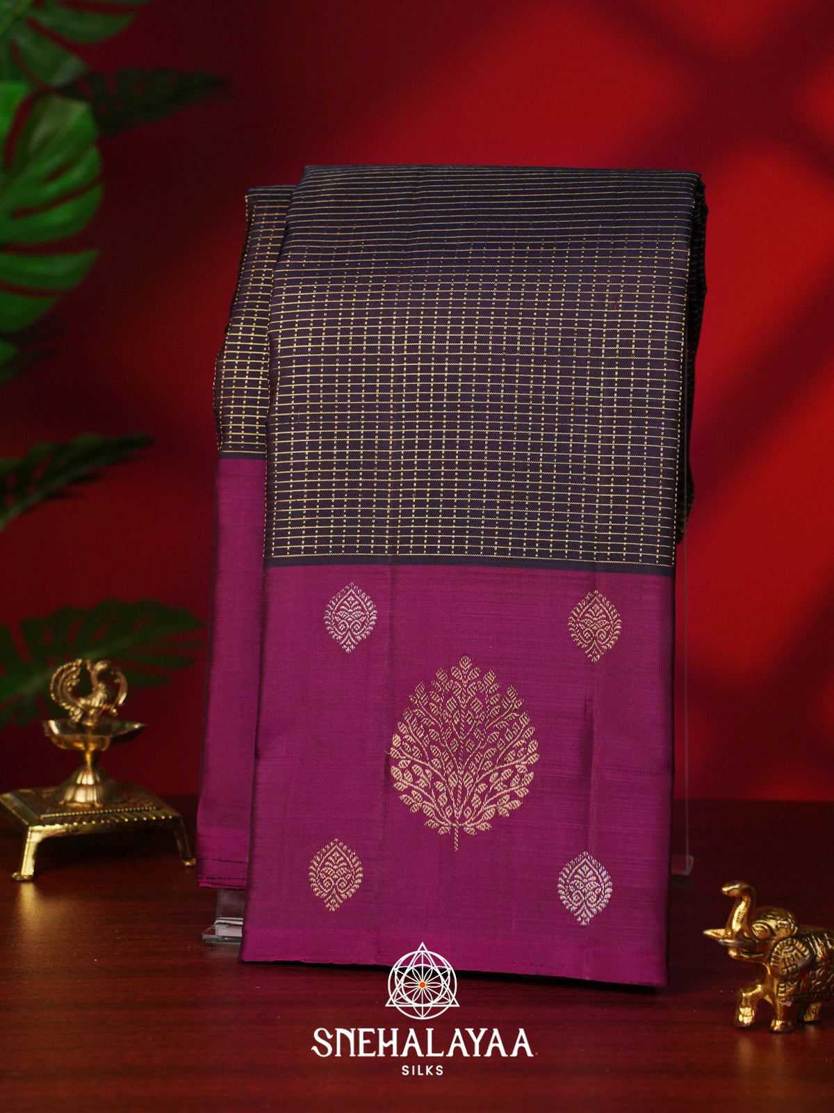 Black Kanjivaram Silk Saree