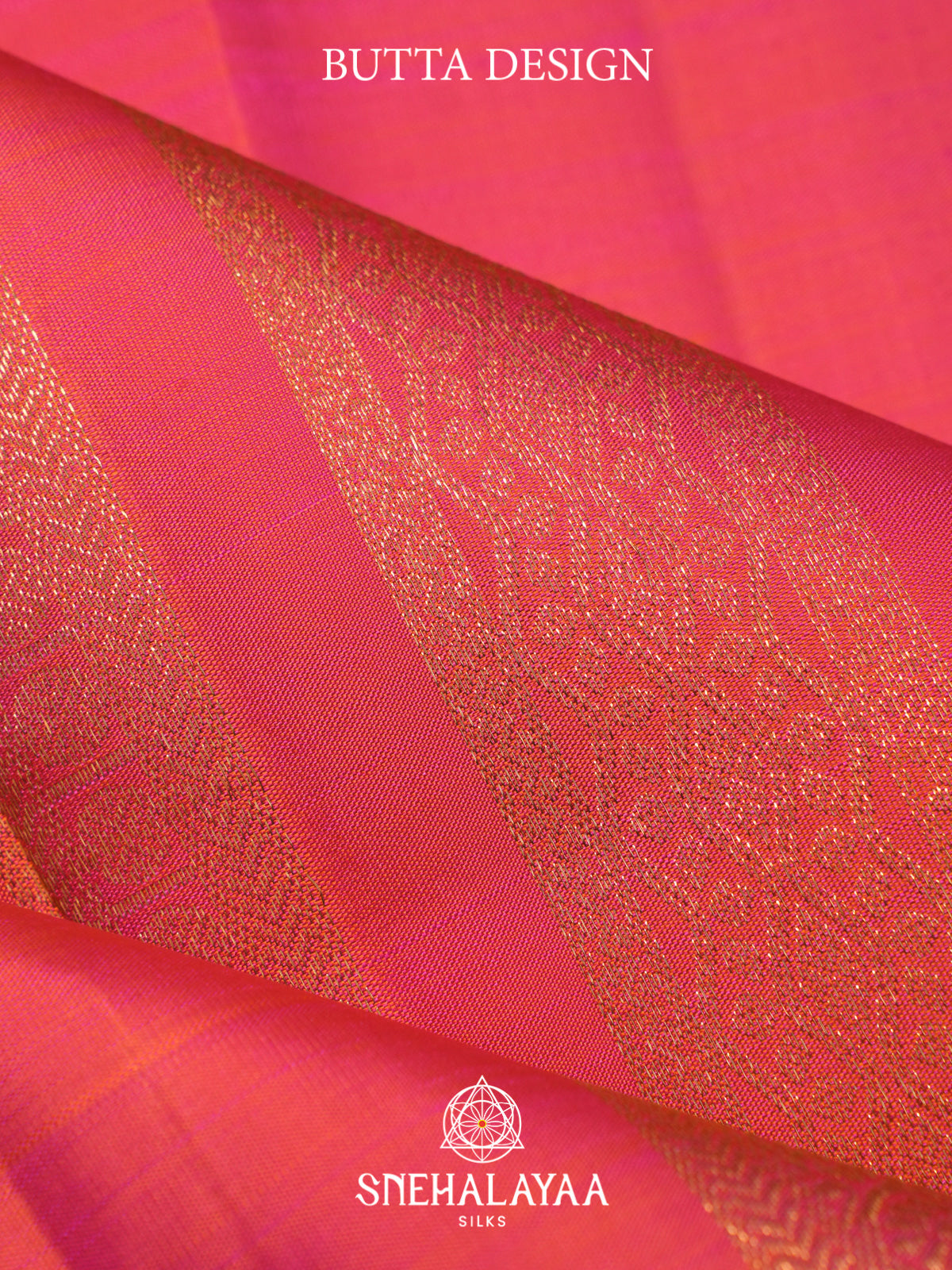 Coral Orange Kanjivaram Silk Saree