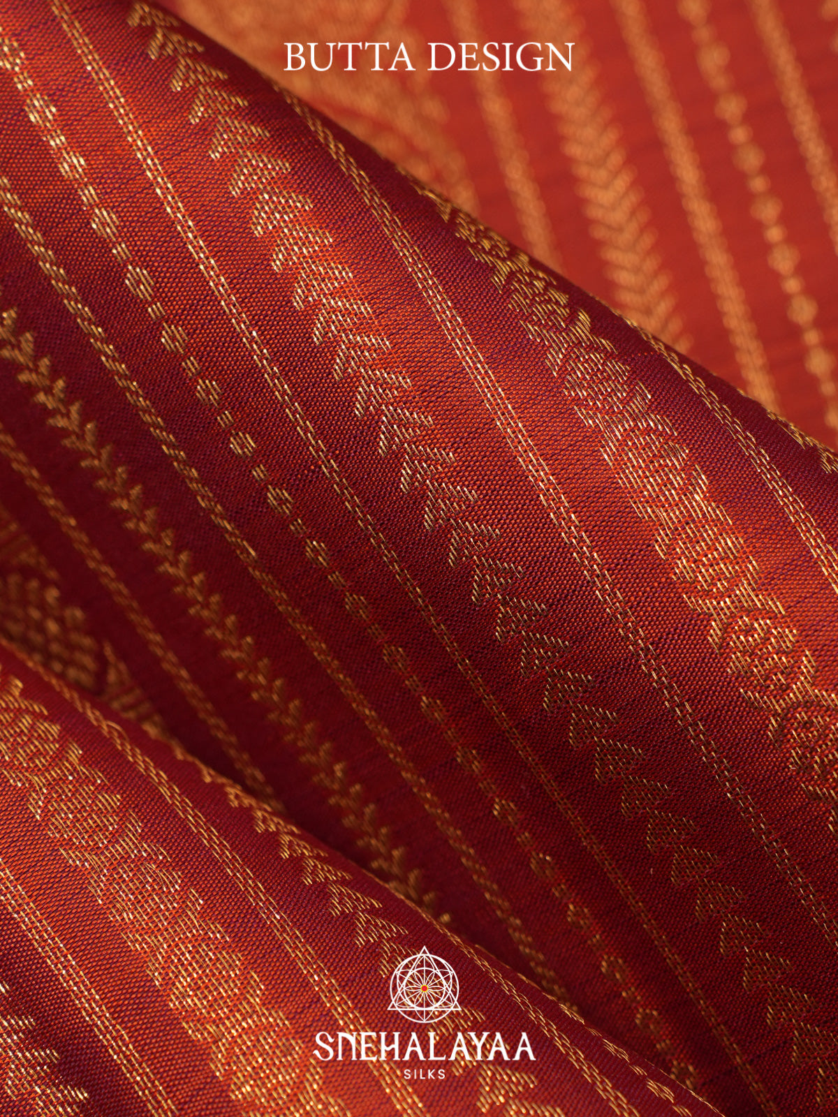 Burnt Orange Kanjivaram Silk Saree