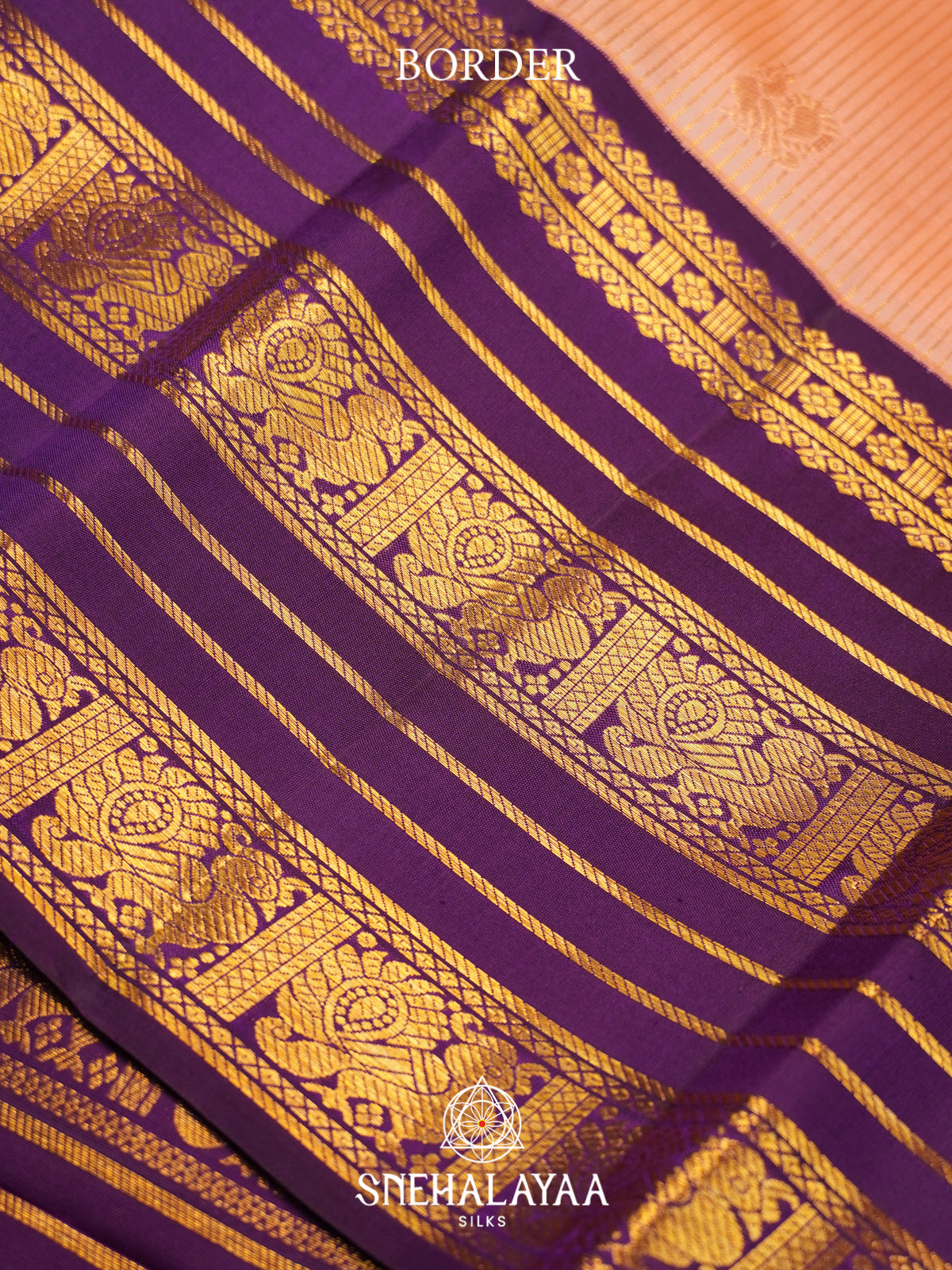 Peach Kanjivaram Silk Saree