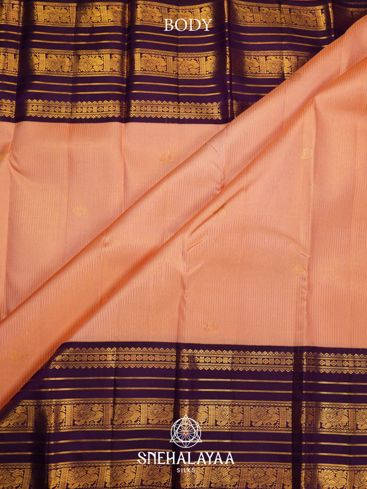 Peach Kanjivaram Silk Saree