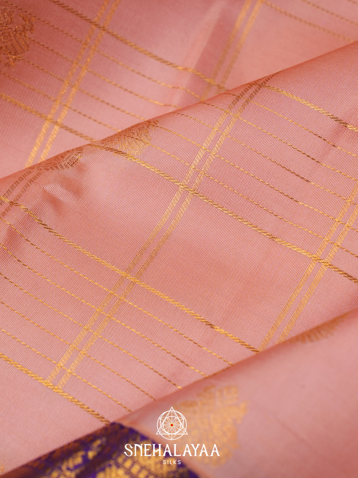 Pale Pink Kanjivaram Silk Saree