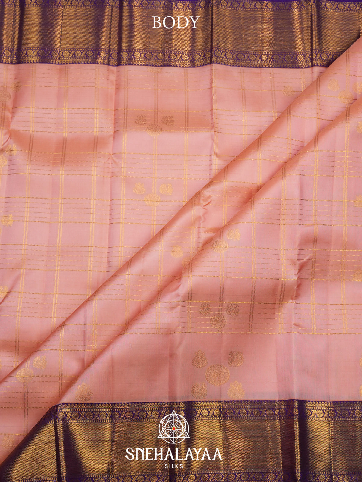 Pale Pink Kanjivaram Silk Saree