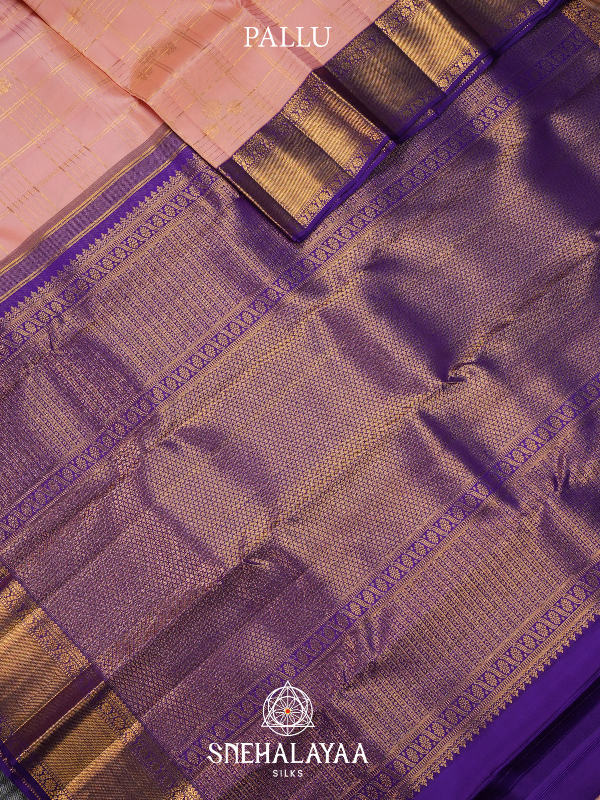 Pale Pink Kanjivaram Silk Saree