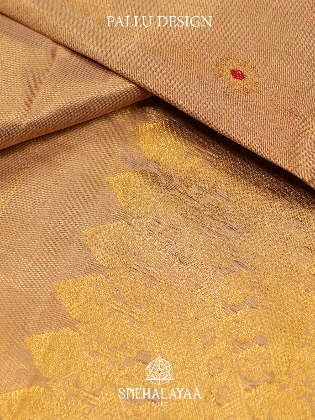 Golden Kanjivaram Silk Saree