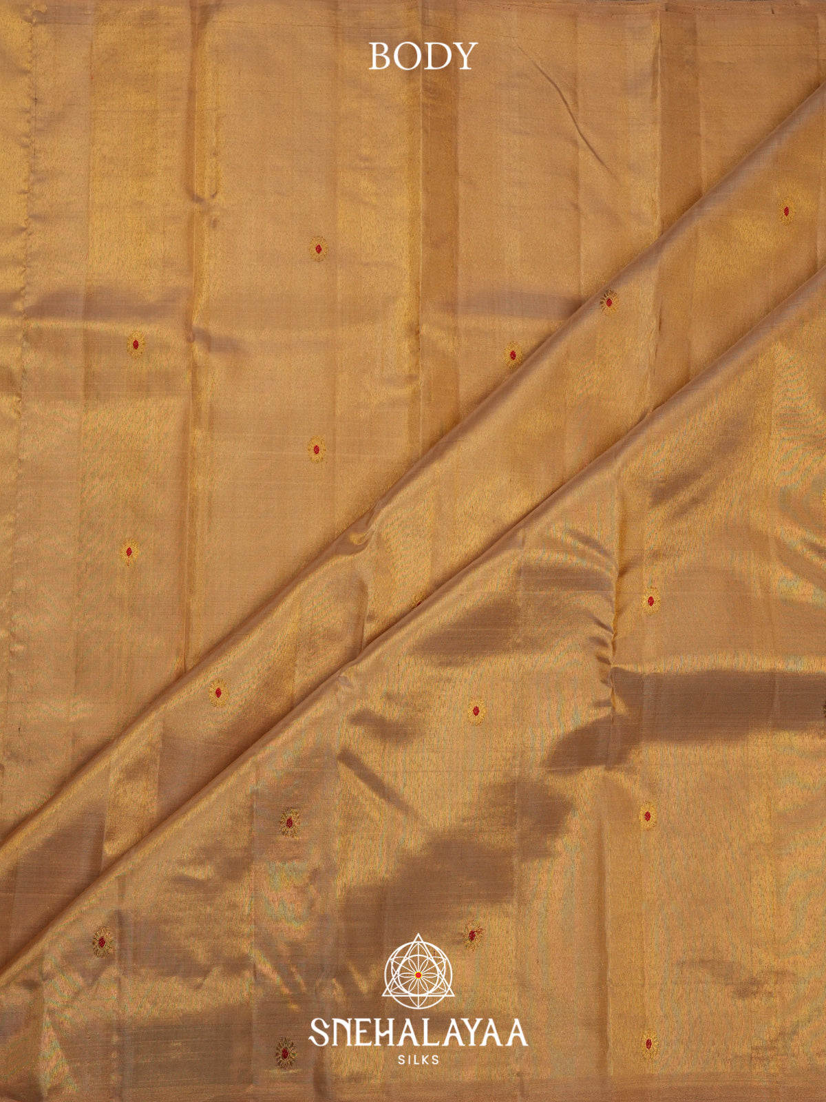 Golden Kanjivaram Silk Saree