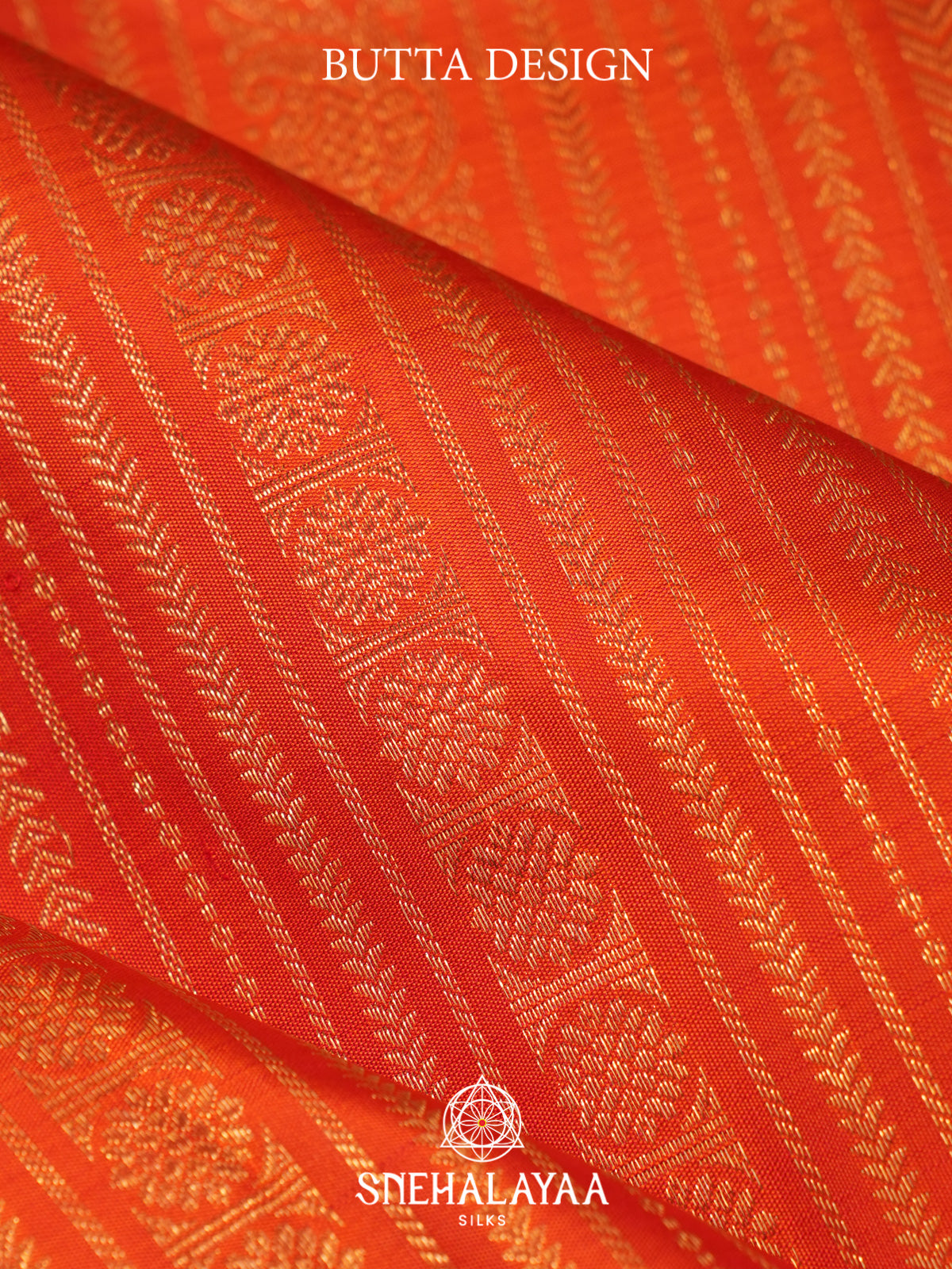 Rust Orange Kanjivaram Silk Saree