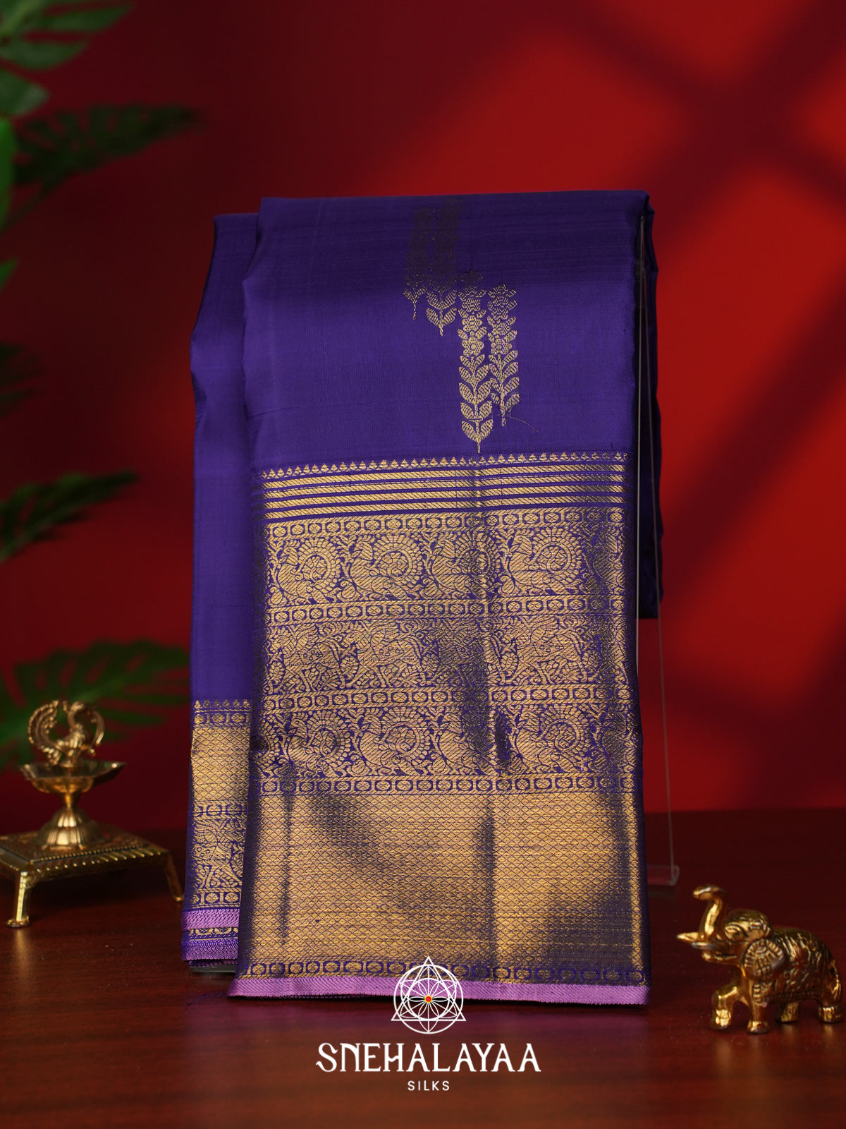 Purple Kanjivaram Silk Saree