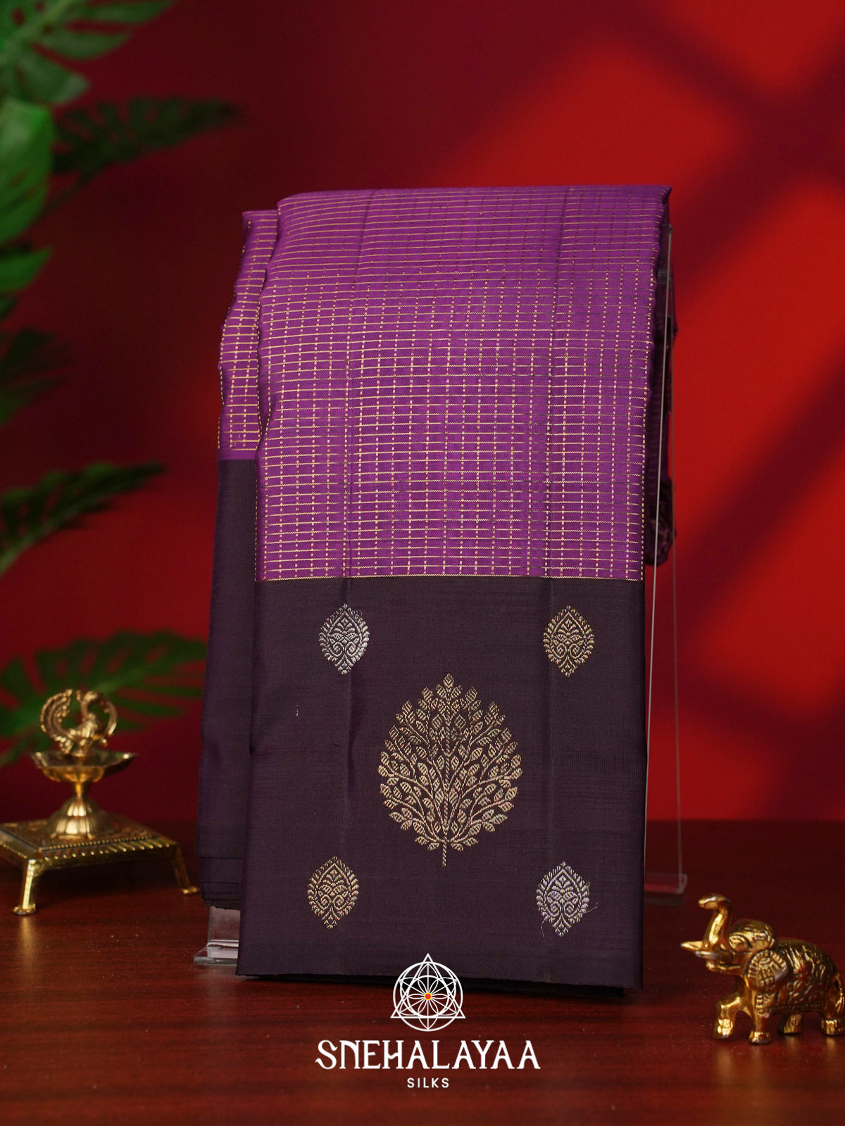 Magenta Kanjivaram Silk Saree