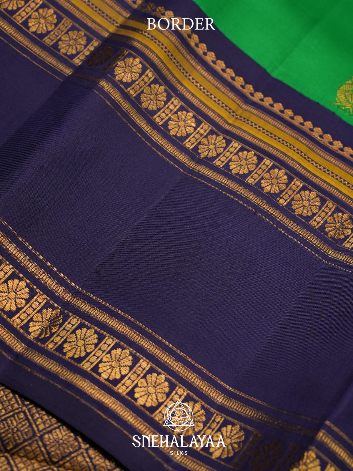 Parrot Green Kanjivaram Silk Saree