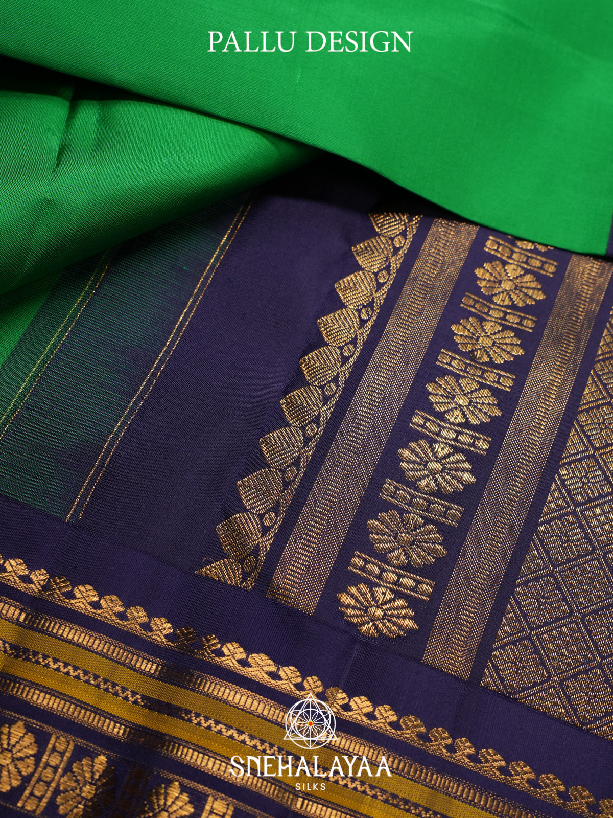 Parrot Green Kanjivaram Silk Saree