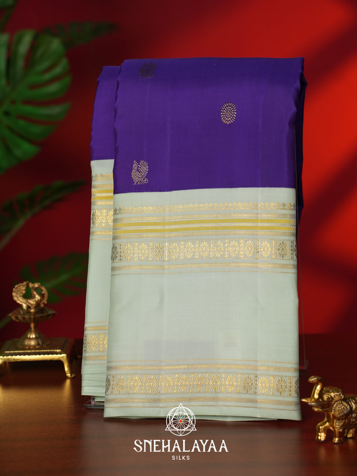 Purple Kanjivaram Silk Saree