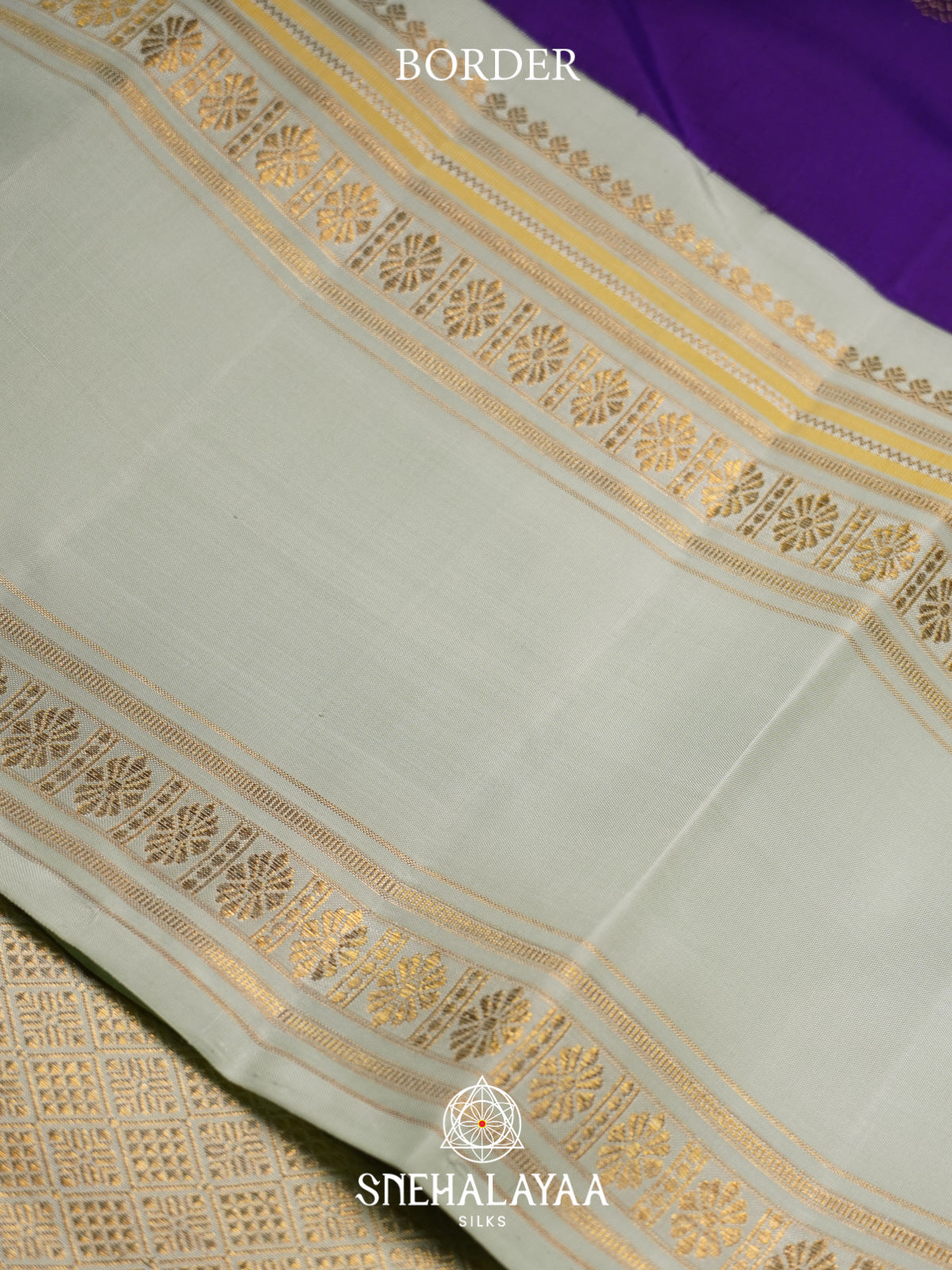 Purple Kanjivaram Silk Saree