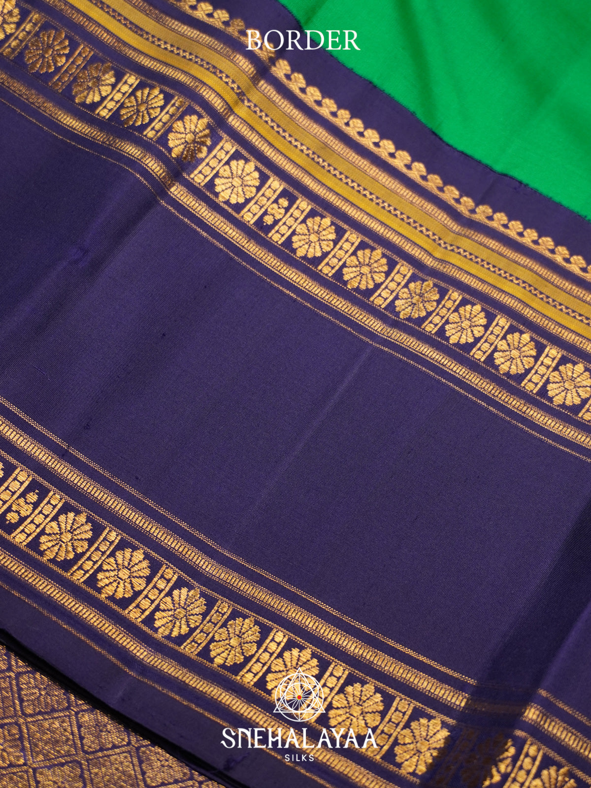 Parrot Green Kanjivaram Silk Saree