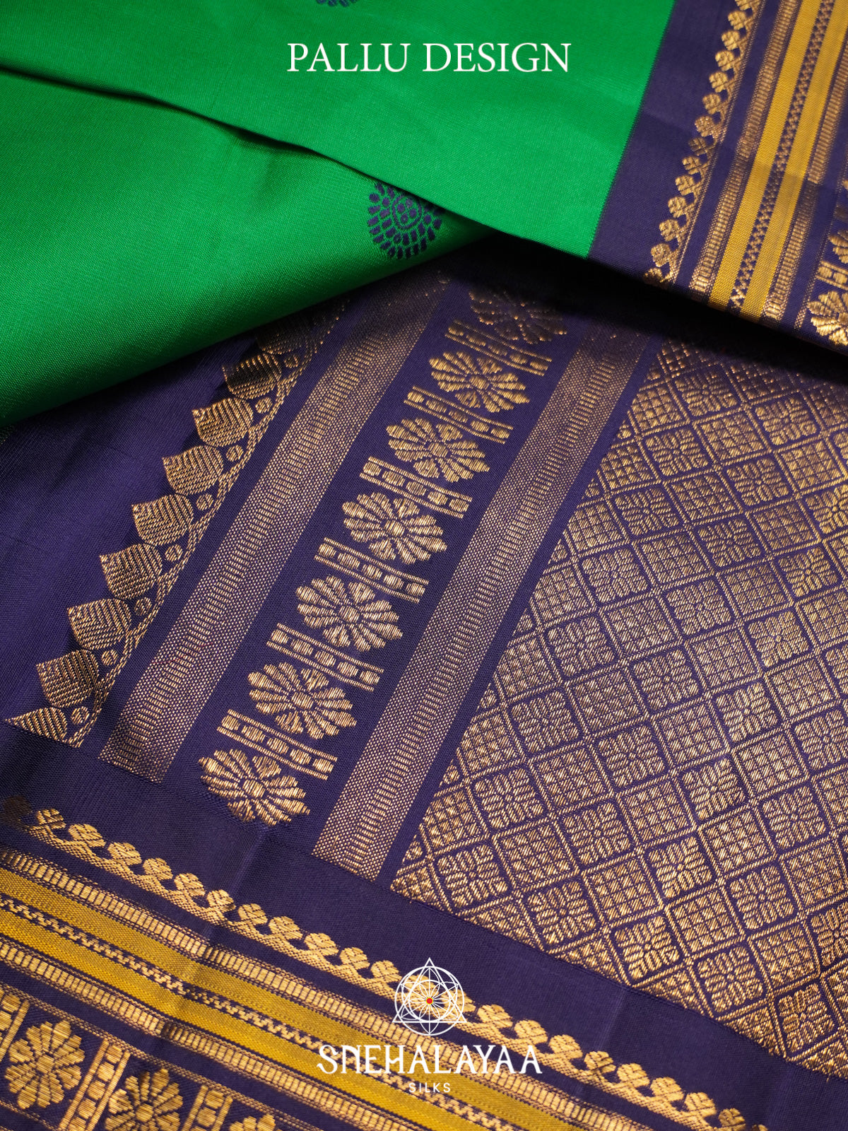 Parrot Green Kanjivaram Silk Saree