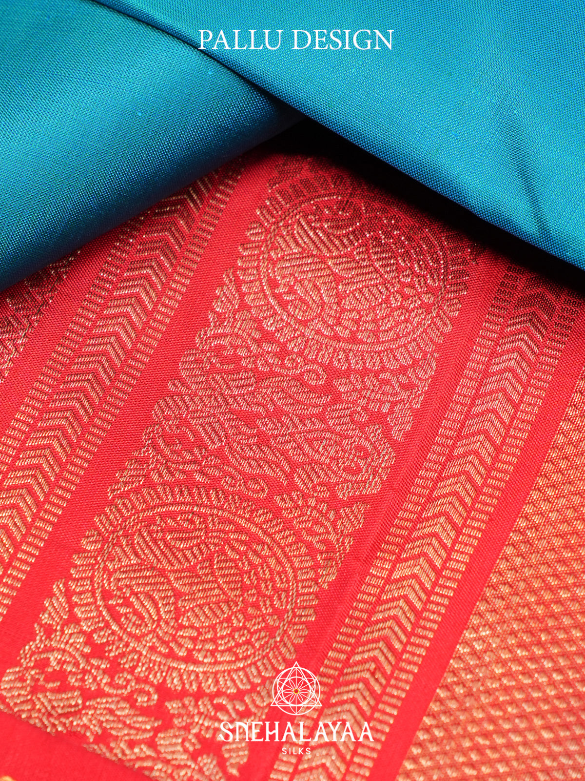 Aqua Blue Kanjivaram Silk Saree
