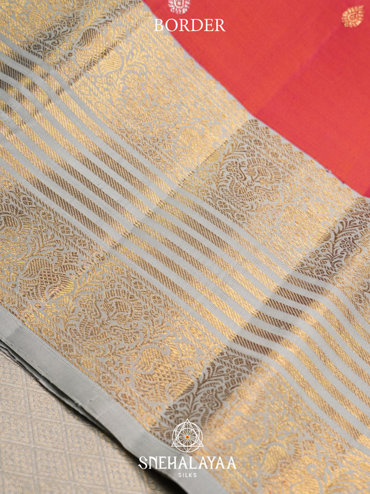 Ruby Red Kanjivaram Silk Saree